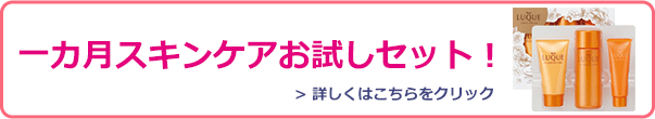 一カ月スキンケアお試しセット！