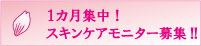 1カ月集中！スキンケアモニター募集